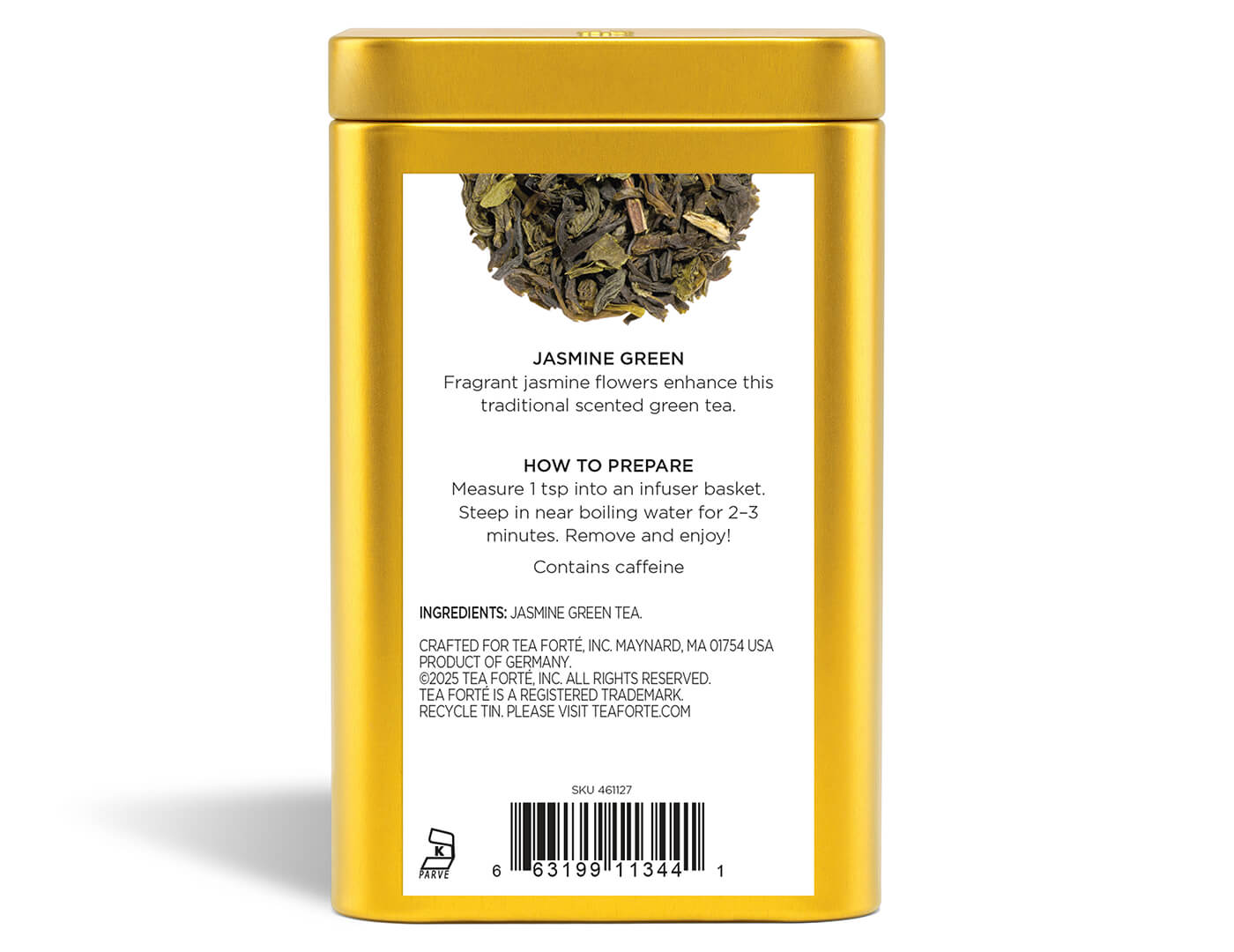 Jasmine Green Loose Leaf Tea Canister