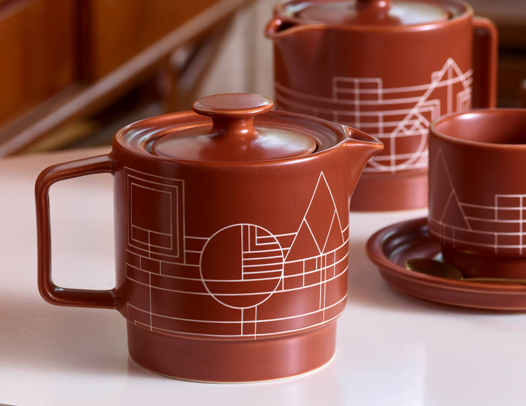 Frank Lloyd Wright Terra Teapot with Infuser