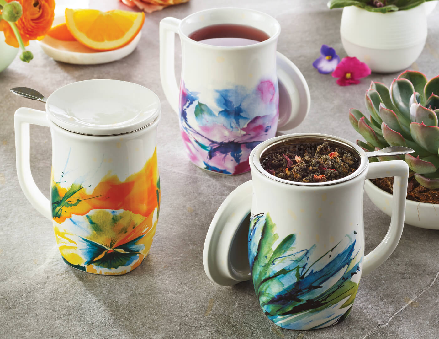 Fiore Steeping Cup with Infuser Wild Poppy
