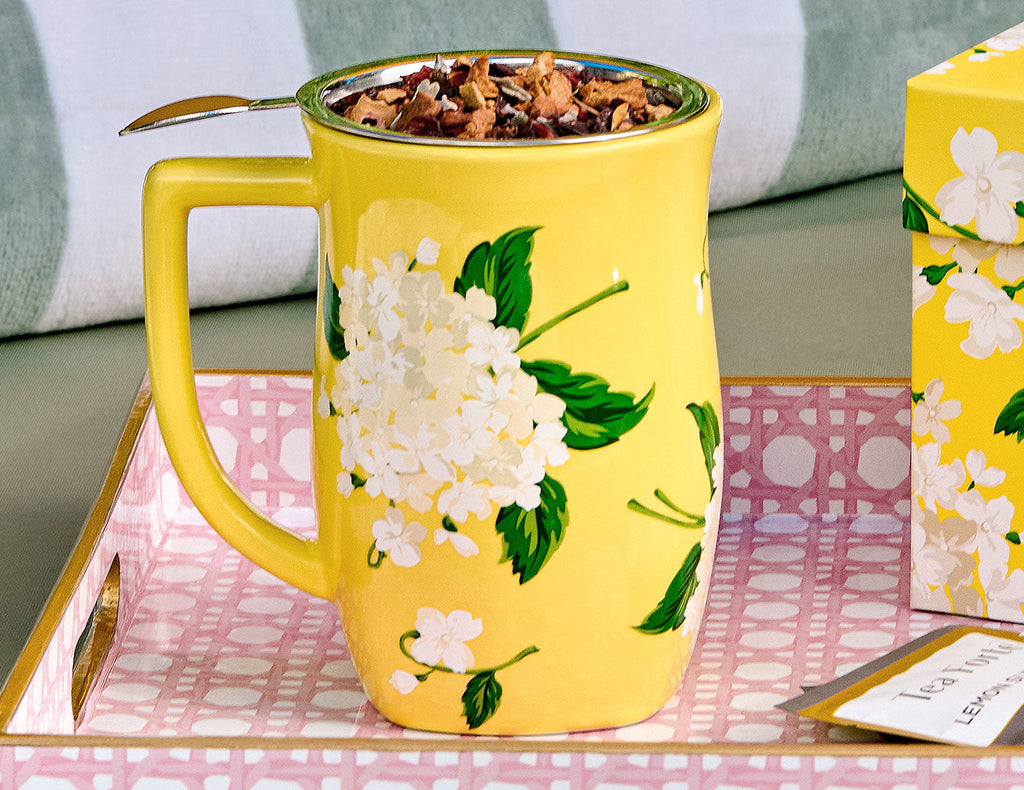 Hydrangea by Draper James Fiore Steeping Cup with Infuser